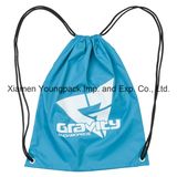 Personalized Promotional Custom Blue 210d Nylon Sports Drawstring Back Pack