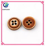 Brown Color 4holes Resin Shirt Overcoat Button