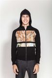 Winter Knitting Printed Men Hoodie Cardigan with Zipper