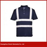 Custom Hi Vis Transport Polo Work Shirts with Reflective Silver Bands (W67)