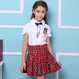 Uniform School Uniform Primary School Shirt and Skirt Uniform for Summer