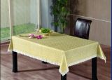 PVC Embossing Tablecloth with Flannel Backing (TJG0009)