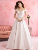 Sexy White Satin Spaghetti Strap Wedding Bridal Dress