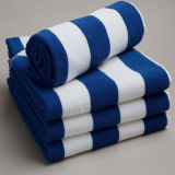 Stripe Print Quality Cotton Velvet Beach Towel/Pool Towel/Swimming Towel