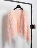 C1194 Boutique Quality Handwork Tassel Knitting Shawl Cardigan for Ladies