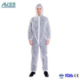 White Disposable Protective Non Woven Coverall for Medical/Food Industry Use
