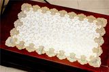 Gold PVC Lace Tablemat for Home/Party/Wedding Use