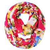 Floral Printed Women Fashion Polyester Chiffon Scarf (YKY1118)