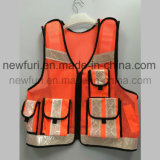 Special Design Mesh Reflective Safety Vest with Zip and Pockets