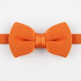 Orange Knit Bow Tie