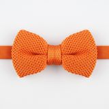 Orange Knit Bow Tie