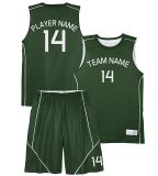 Customized Sportswear Reversible Sublimation Printing Basketball Jersey