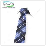 Plain Checked Style Colored Polyester Silk Necktie for Business Men