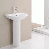 Sanitary Ware Ceramic Two-Piece Pedestal Basin for Lavatory 6201