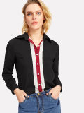 Striped Buttoned Placket Shirt