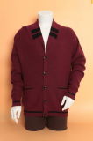 Yak Wool /Cashmere Deep V Neck Cardigan Long Sleeve Sweater/Garment/Clothing/Knitwear