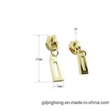 High-End Hollow Logo Gold Plated Zinc Alloy Zipper Puller