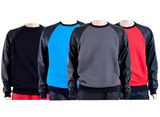 Multicolor Patch Leather Plain Sweatshirts Oversized