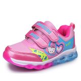 USB Charging Girls' Sneaker LED Flashing Lights Shoe