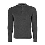 Sheep Run Men's 100% Merino Wool Casual Long Sleeve Henley Shirt