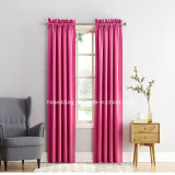 Running Stock Solid Color Rod Pocket Blackout Window Set Curtain