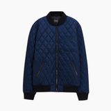 Man Classic Winter Diamond Quilted Zipper Bomber Jacket