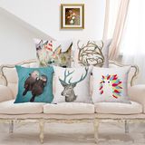 Animal Printing Cotton Linen Cushion Cover Creative Home Pillowcase