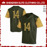 Customised Sublimation Olive Green Football Uniforms Jersey (ELTFJI-73)