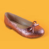 Kids Casual Red Metallic Bowknot Girl Slip on Party Shoes