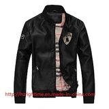 Men's Clothing 100%PU Woven Washing Jacket with Rib Collar (RTJ14006)