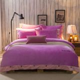 Flannel Fleece Winter Thick Duvet Cover Sets 4 PCS Warm Bedding Set