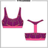 Latest Design Mesh Padded Athletic Clothes Underwear Bra