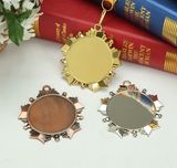 70mm Gold Blank Zinc Alloy Insert Medal