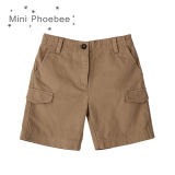Phoebee 100% Cotton Boys Khaki Shorts for Summer with Pockets