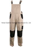 100%Cotton Unlined Twill Workwear Bib Pants Adjustable Elastic Suspenders Bib Overall