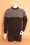 Men's Yak Wool/Cashmere Round Neck Long Sleeve Sweater/Garment/Clothing/Knitwear