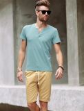Men's Fashion V-Neck Pure Color Slim Fit T Shirt
