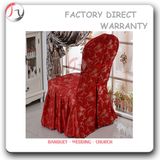 Red Flower Decorative Big Event Chair Cover (YT-17)