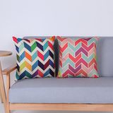 Digital Print Decorative Cushion/Pillow with Geometric Pattern (MX-73)
