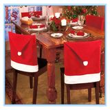 Santa Claus Christmas Decorative Red Chair Covers for Dining Table