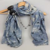 Fashion Printing Stars Polyester Scarf for Women Fashion Accessory Shawls