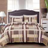 Printed Microfiber Reversible Design 3 Pieces Duvet Cover Set