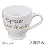3oz White Color with Golden Printing Small Cup