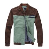 Men Fashion Casual Contrast Color Cotton Jackets