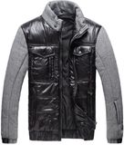 Men New Fashion Contrast Fabric Winter Jacket