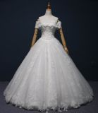 off Shoulder Lace Floor Length Bridal Wedding Dress