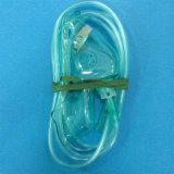 Medical Single Use Simple Oxygen Mask (Green, Adult Elongated with Tubing)