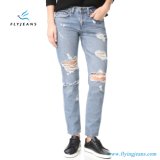 New Design Ripped Ladies Boyfriend Light Blue Denim Jeans by Fly Jeans