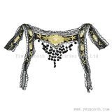 Fashion Black Embroidery Lace Collar Cotton Fabric Dress Garment Accessories