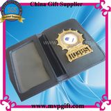 Metal Police Badge with Wallet Holder